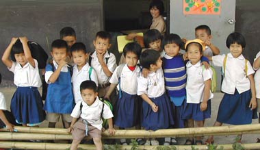 School kids in Lamphang, Thailand